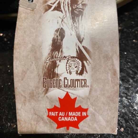 Laurentian Chief moccasin slippers L7 suede leather black aztec inspired - Picture 4 of 16